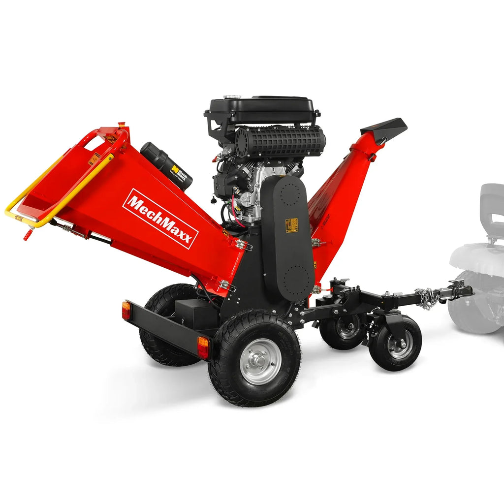 8 inch ZONSEN E-Start 1000cc 35hp Gas Powered 4 - Wheel Drum Wood Chipper with Taillight ,