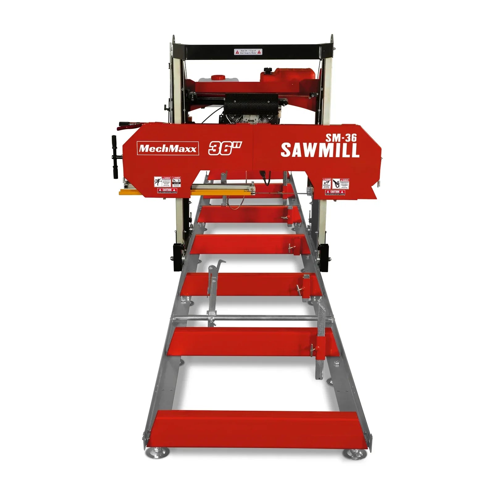 36" MAX Portable Sawmill,  25HP 688cc HONDA GX690 V-Twin Engine,  35" Board Width,  20' Track Length,  (10 Blades Included)