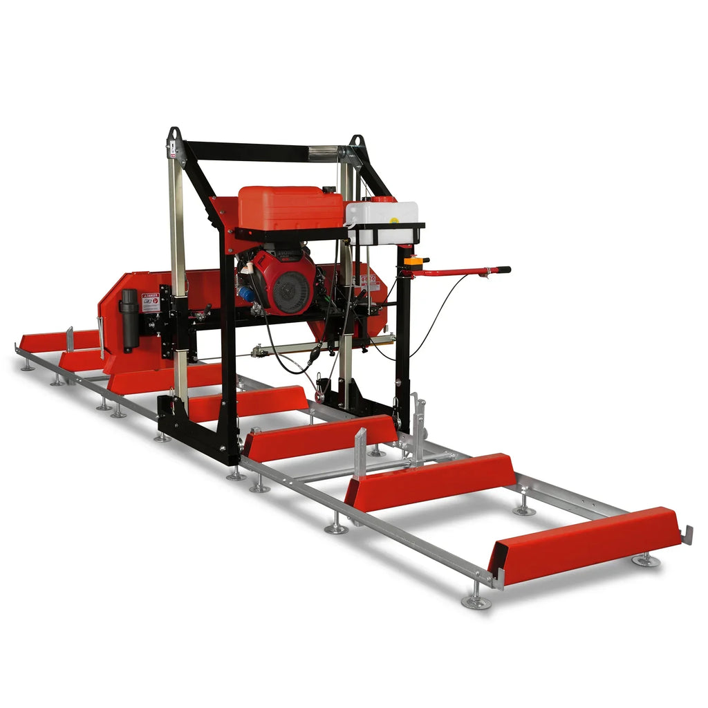 36" MAX Portable Sawmill,  25HP 688cc HONDA GX690 V-Twin Engine,  35" Board Width,  20' Track Length,  (10 Blades Included)