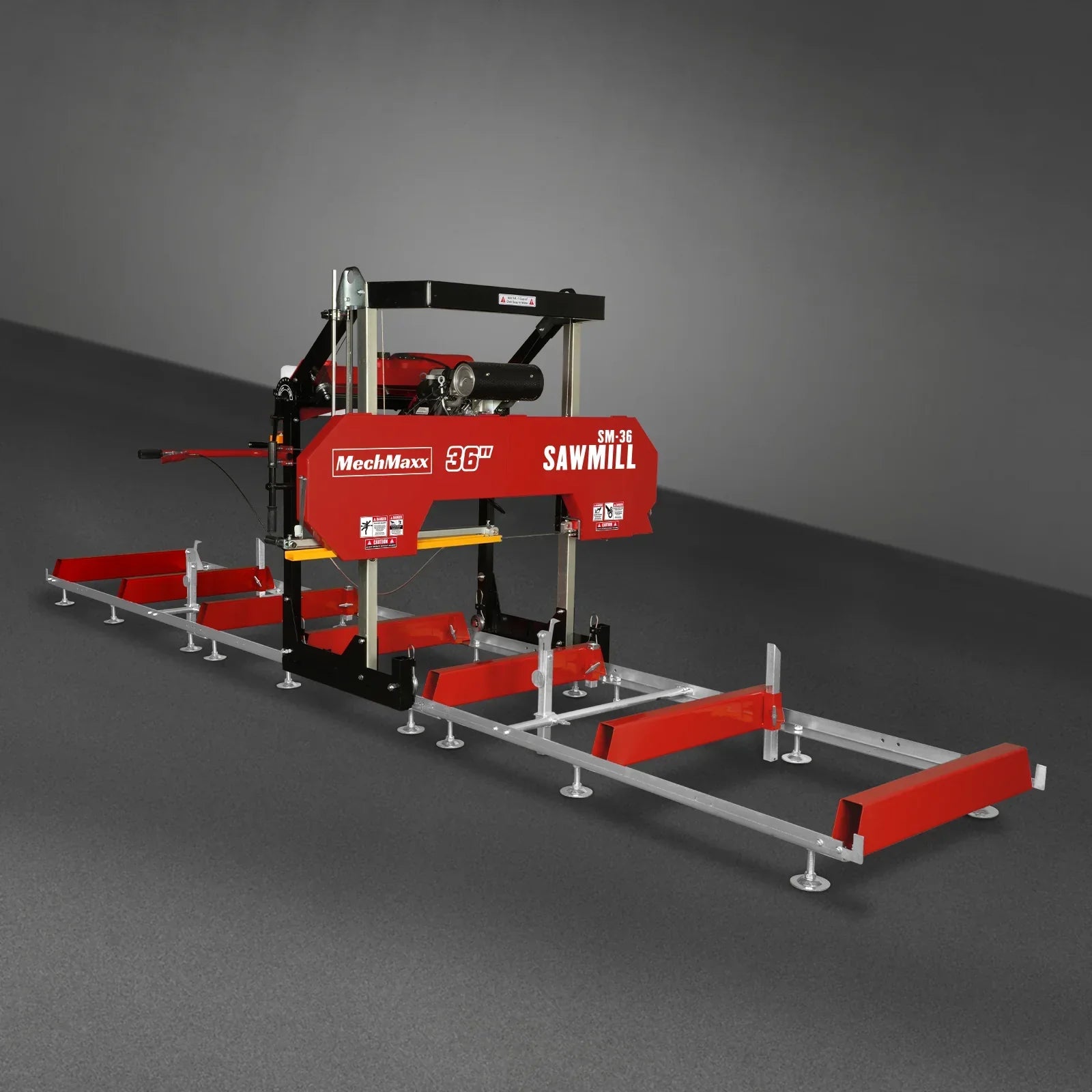 36" MAX Portable Sawmill,  25HP 688cc HONDA GX690 V-Twin Engine,  35" Board Width,  20' Track Length,  (10 Blades Included)