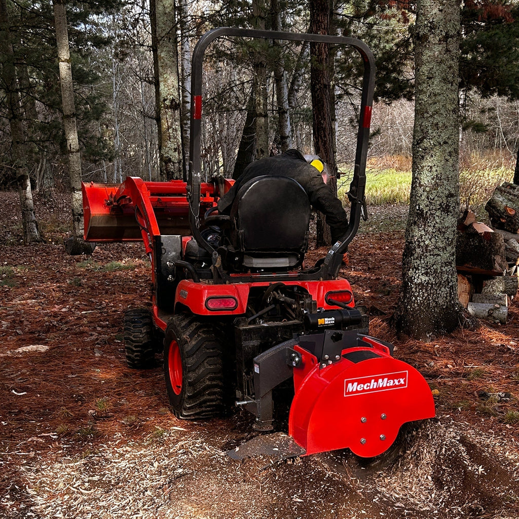 3-Point PTO Stump Grinder with 34 Carbide Teeth (PTO Shaft Included with Slip Clutch),  for 15-45HP Tractor,