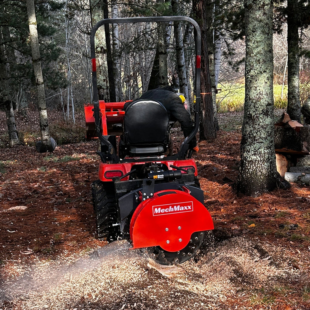 3-Point PTO Stump Grinder with 34 Carbide Teeth (PTO Shaft Included with Slip Clutch),  for 15-45HP Tractor,