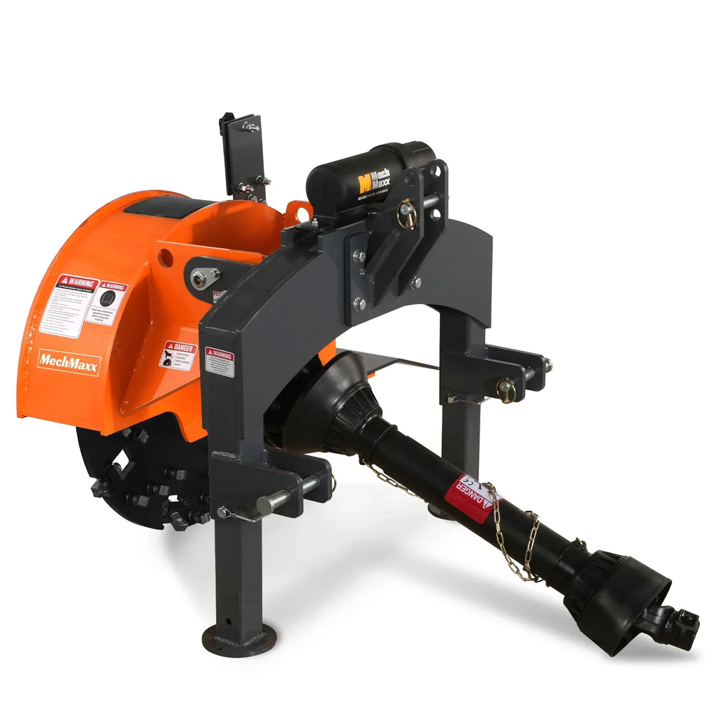 3-Point PTO Stump Grinder with 34 Carbide Teeth (PTO Shaft Included with Slip Clutch),  for 15-45HP Tractor,