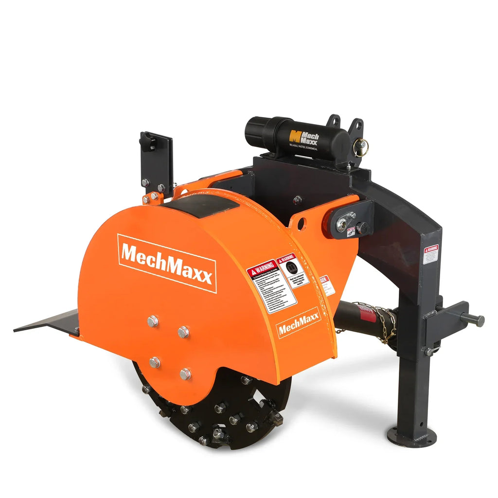 3-Point PTO Stump Grinder with 34 Carbide Teeth (PTO Shaft Included with Slip Clutch),  for 15-45HP Tractor,