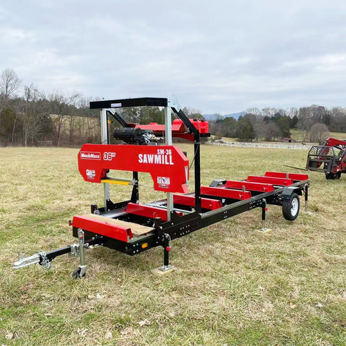 36" MAX Portable Sawmill,  25HP 688cc HONDA GX690 V-Twin Engine,  35" Board Width,  20' Track Length,  (10 Blades Included)