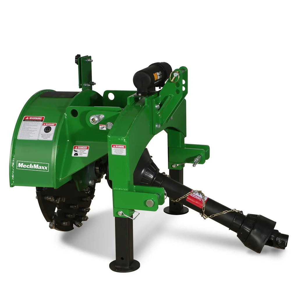 3-Point PTO Stump Grinder with 34 Carbide Teeth (PTO Shaft Included with Slip Clutch),  for 15-45HP Tractor,