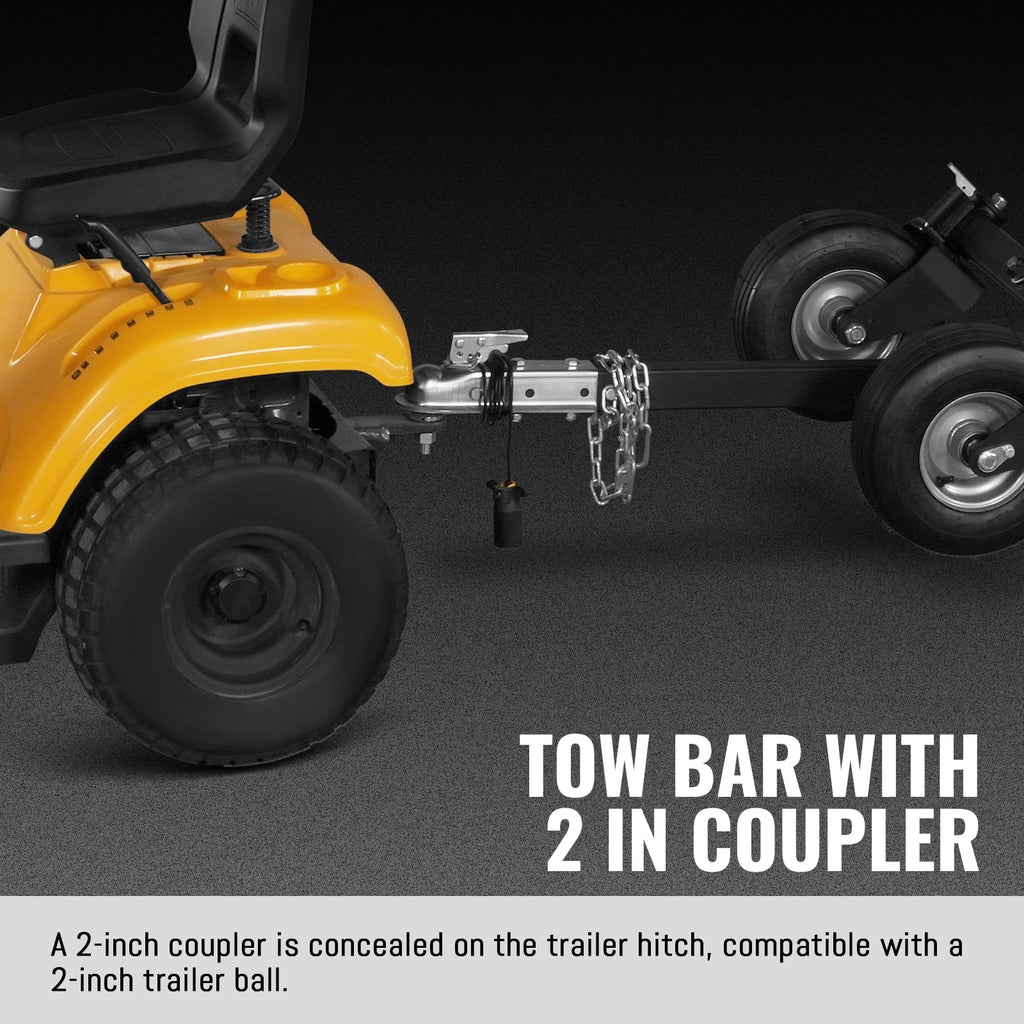 8 inch ZONSEN E-Start 1000cc 35hp Gas Powered 4 - Wheel Drum Wood Chipper with Taillight ,