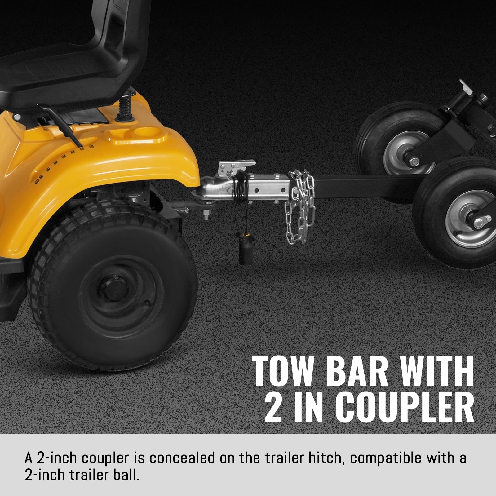 8 inch ZONSEN E-Start 1000cc 35hp Gas Powered 4 - Wheel Drum Wood Chipper with Taillight ,