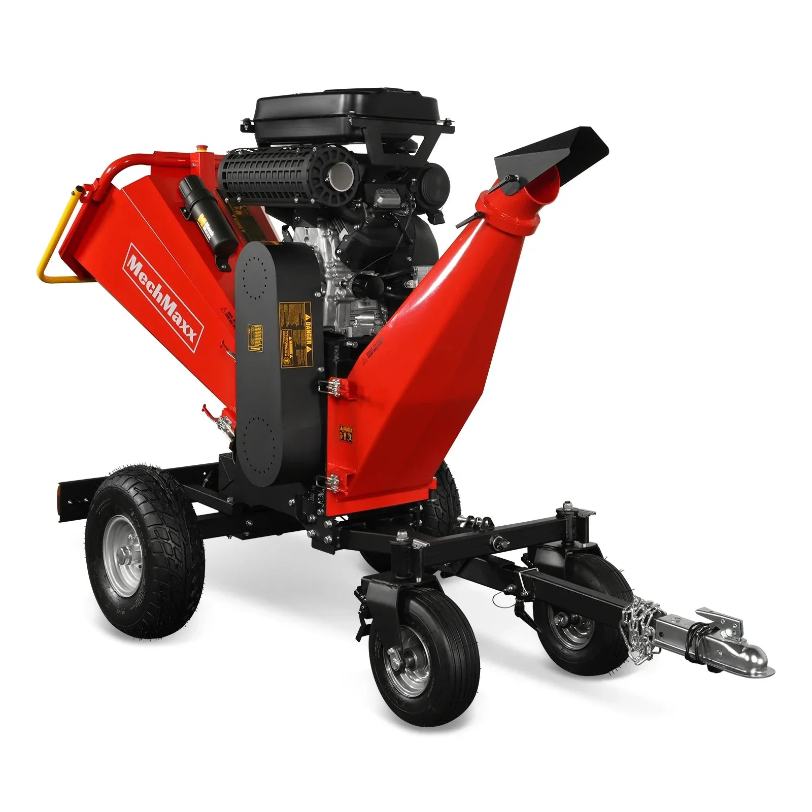 8 inch ZONSEN E-Start 1000cc 35hp Gas Powered 4 - Wheel Drum Wood Chipper with Taillight ,