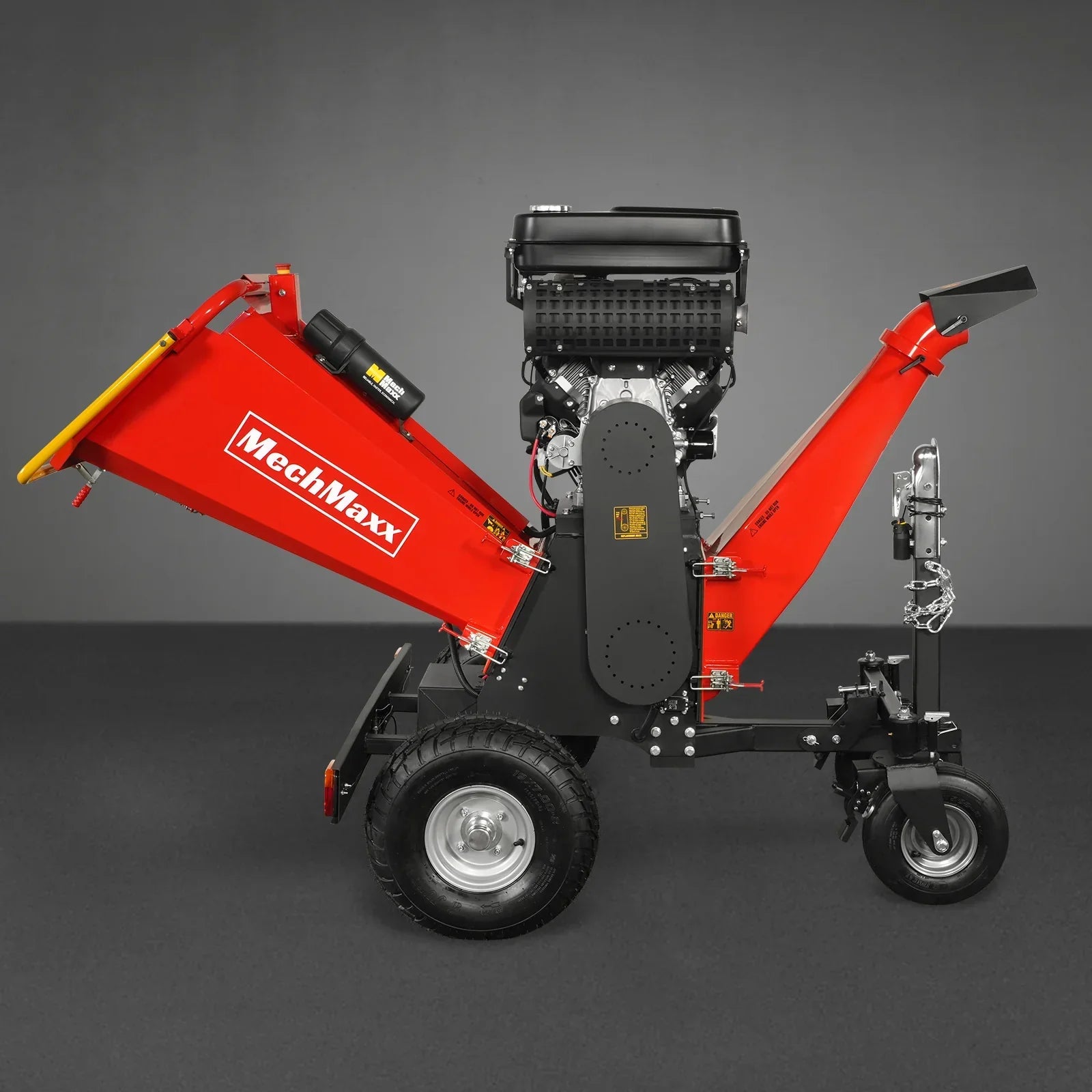 8 inch ZONSEN E-Start 1000cc 35hp Gas Powered 4 - Wheel Drum Wood Chipper with Taillight ,